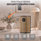 JIOABL Square Desktop Heater | 1500W, 5 Working Modes, 70° Oscillation, Quiet, Tip-Over and Overheat Safety Protection