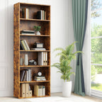 JIOABL Bookcase, 53 Inch Large Storage Tall Standing Bookshelf with Adjustable Shelves for Home Office, Living Room, Bed Room