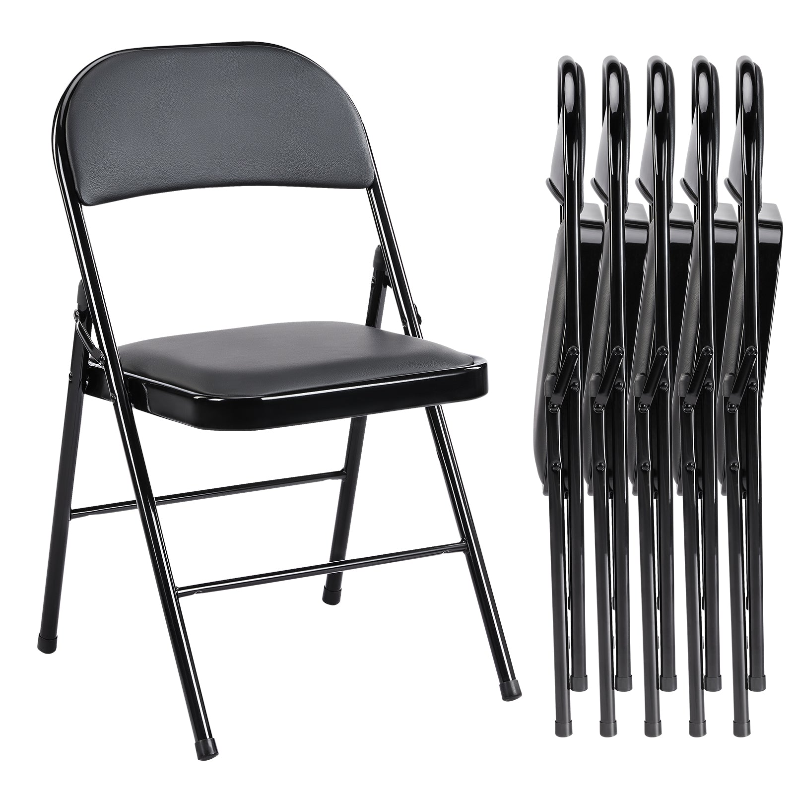 JIOABL Folding Chair , Convenient Leather Padded Folding Chairs