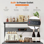 JIOABL Baker's Rack with top plate and Microwave Stand Organizer Storage Shelf for Kitchen - Ideal for Snacks, Coffee Bar, Plant Stand, or Study Room Decor Shelf