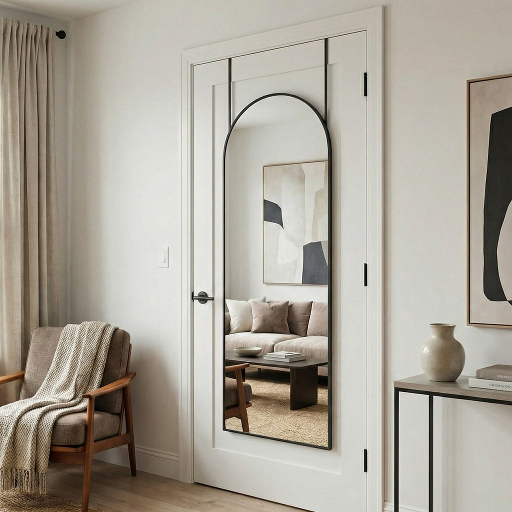 JIOABL 47" x 14"  Full Length Wall Mounted Mirror, Aluminum Alloy Frame, HD Glass, for Bedroom, Living Room & Entryway