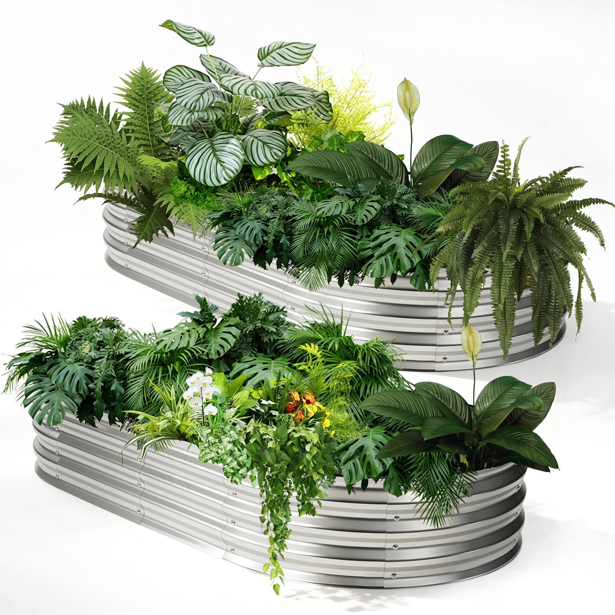 JIOABL Raised Garden Bed with Legs, Elevated Planter Box w/Bed Liner for Herbs Flowers Vegetables