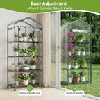 JIOABL Greenhouse with PE Cover, Portable Plant Grow House with Zipper Door & Steel Frame for Indoor Outdoor Garden