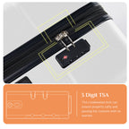 JIOABL Carry on Luggage, Hard Shell ABS Suitcase with Double Spinner Wheels, Lightweight Expandable Rolling Suit Case with TSA Lock