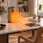 JIOABL Square Desktop Heater | 1500W, 5 Working Modes, 70° Oscillation, Quiet, Tip-Over and Overheat Safety Protection