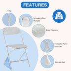 MCQ Folding Chair Set with Non-Slip Feet, 330 lbs. Weight Capacity, for Home and Office Use, for Indoor and Outdoor Activities