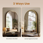 MCQ  Shatterproof Bathroom Mirror with Black Metal Frame - Tempered Glass, 2 Sided, Anti-Rust for Vanity Wall Decor