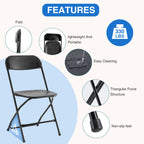 MCQ Folding Chair Set with Non-Slip Feet, 330 lbs. Weight Capacity, for Home and Office Use, for Indoor and Outdoor Activities