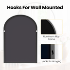 JIOABL Arched Shatterproof Bathroom Mirror, Tempered Glass, 2 Sided Anti-Rust for Vanity Wall Decor,