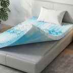JIOABL Memory Foam Mattress Topper, 5-Zone Support, Gel Infused Cooling, Pressure Relief, CertiPUR-US for Bed, Sofa, RV