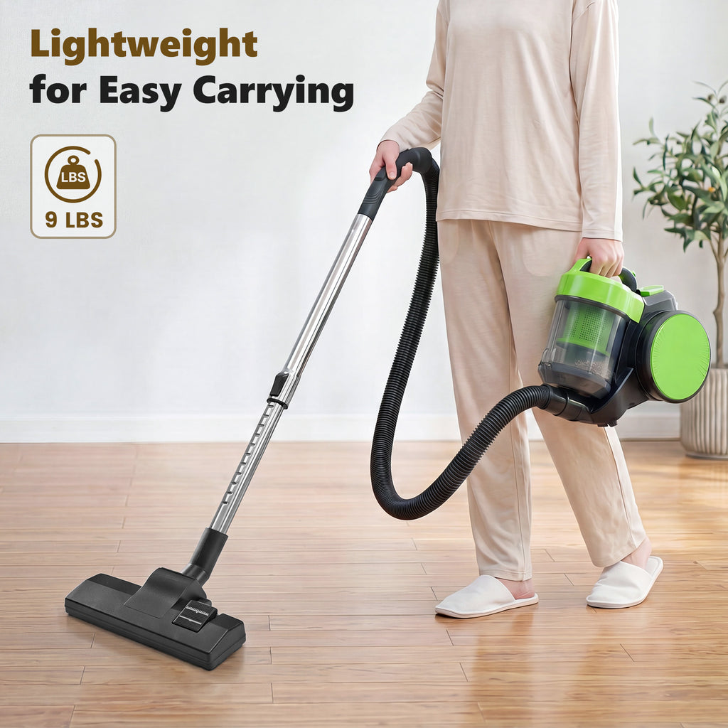 JIOABL Ultra-Convenient Vacuum Cleaner | 16KPA Suction, Auto Retractable Cord, 1.8L Large Dust Cup, Full No-Blind-Spot Cleaning for Floors & Stairs