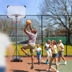 JIOABL Kids Basketball Hoop, Adjustable 5.1-8.5ft Portable Goal for Indoors/Outdoors with Enlarged Base, PC Backboard