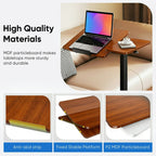 JIOABL Adjustable Overbed Bedside Table with Hidden Wheels for Hospital