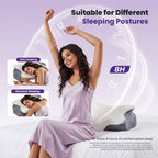 JIOABL Cervical Memory Foam Pillow, Contour Design with 2 Heights, Breathable Cover, Neck Support for Side Back Sleepers