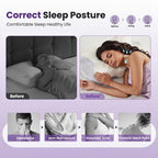 JIOABL Cervical Memory Foam Pillow, Contour Design with 2 Heights, Breathable Cover, Neck Support for Side Back Sleepers