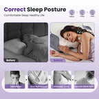 JIOABL Cervical Memory Foam Pillow, Contour Design with 2 Heights, Breathable Cover, Neck Support for Side Back Sleepers