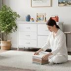JIOABL 5-Drawer Dresser with Drawer Organizers for Bedroom, Living Room, or Closet