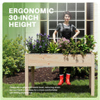 JIOABL Raised Garden Bed with Legs, Elevated Planter Box w/Bed Liner for Herbs Flowers Vegetables