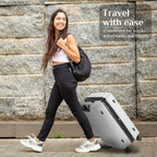JIOABL Carry on Luggage, Hard Shell ABS Suitcase with Double Spinner Wheels, Lightweight Expandable Rolling Suit Case with TSA Lock