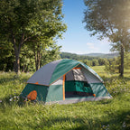 JIOABL Dome Camping Tent, Waterproof Polyester with Rainfly, Easy Setup, Ventilated Windows & Skylights, Portable Backpacking Tent
