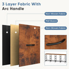 JIOABL TV Stand with 12 Fabric Drawers, Metal Frame Storage Stand with Adjustable feet and Anti-Tip