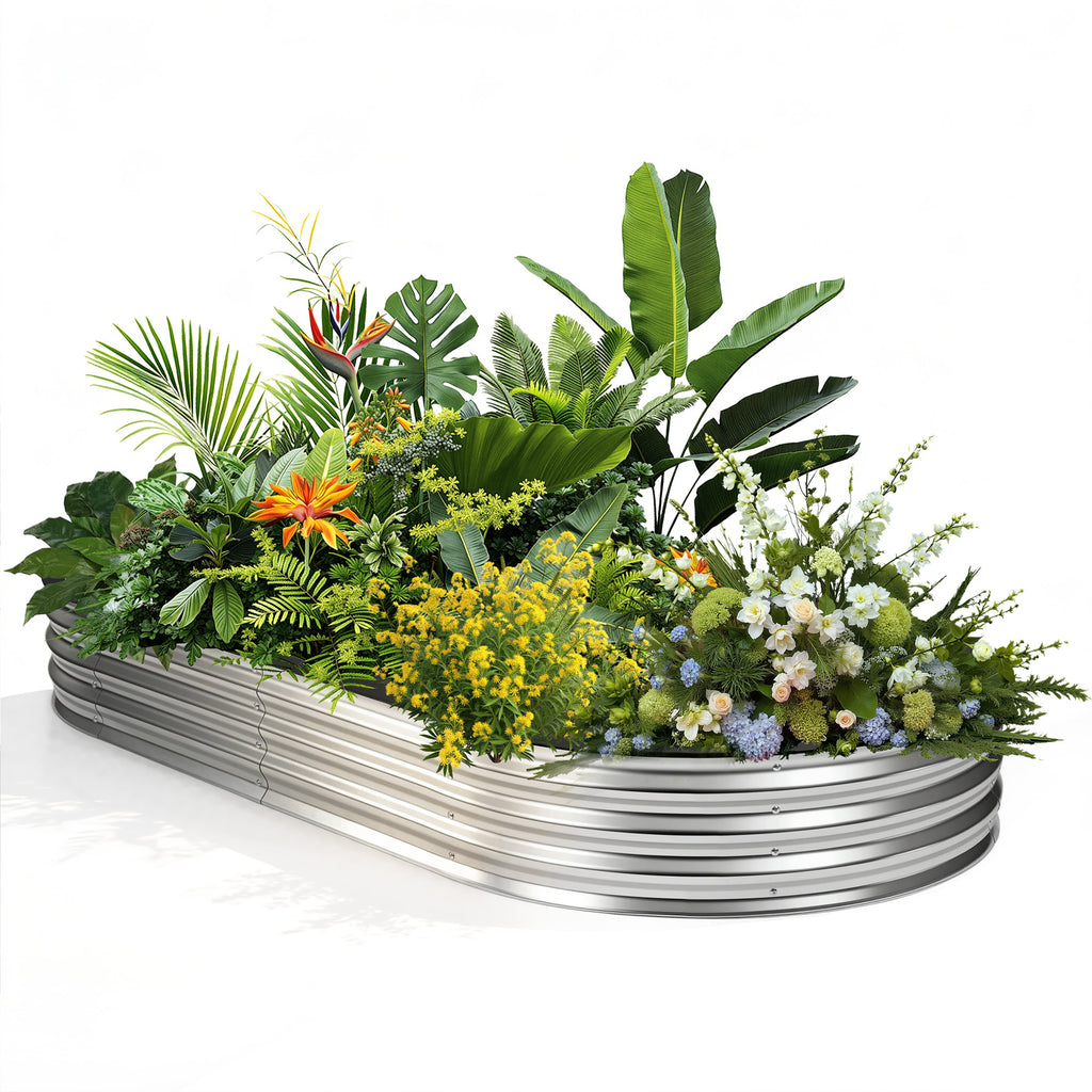 JIOABL Raised Garden Bed with Legs, Elevated Planter Box w/Bed Liner for Herbs Flowers Vegetables