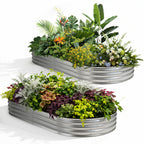 JIOABL Raised Garden Bed with Legs, Elevated Planter Box w/Bed Liner for Herbs Flowers Vegetables