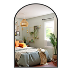 JIOABL Arched Shatterproof Bathroom Mirror, Tempered Glass, 2 Sided Anti-Rust for Vanity Wall Decor,