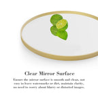 JIOABL Round Mirror, Metal Frame Wall Mirror for Entryway, Bathroom, Vanity, Living Room, Modern Circular Mirro