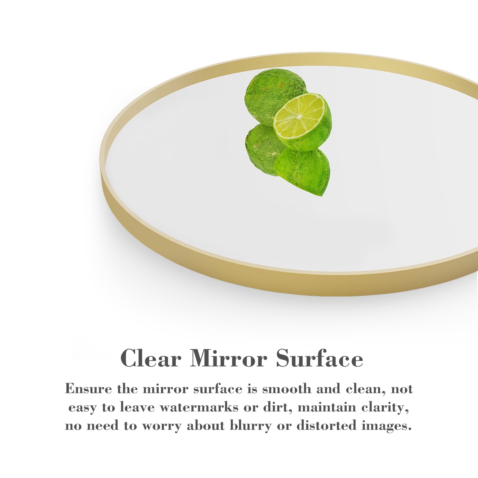 JIOABL Round Mirror, Metal Frame Wall Mirror for Entryway, Bathroom, Vanity, Living Room, Modern Circular Mirro