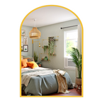 JIOABL Arched Shatterproof Bathroom Mirror, Tempered Glass, 2 Sided Anti-Rust for Vanity Wall Decor,
