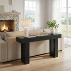 JIOABL 63" Farmhouse Console Table, Narrow Sofa Table Behind Couch, Wooden Entryway Accent Table, for Foyer, Hallway & Living Room