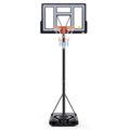 JIOABL 6.1ft-10ft Adjustable Height 44" Outdoor Basketball Hoop for Adult, Grey