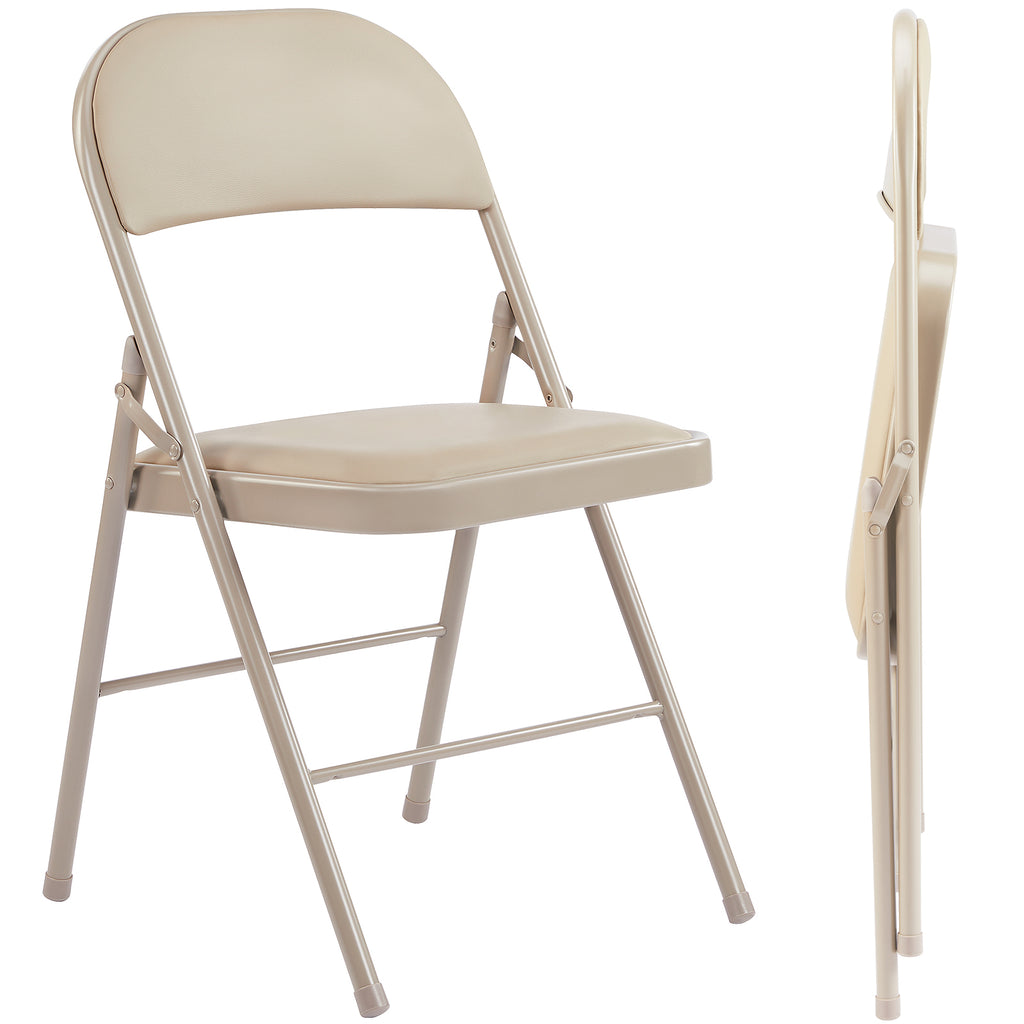 JIOABL Folding Chair , Convenient Leather Padded Folding Chairs