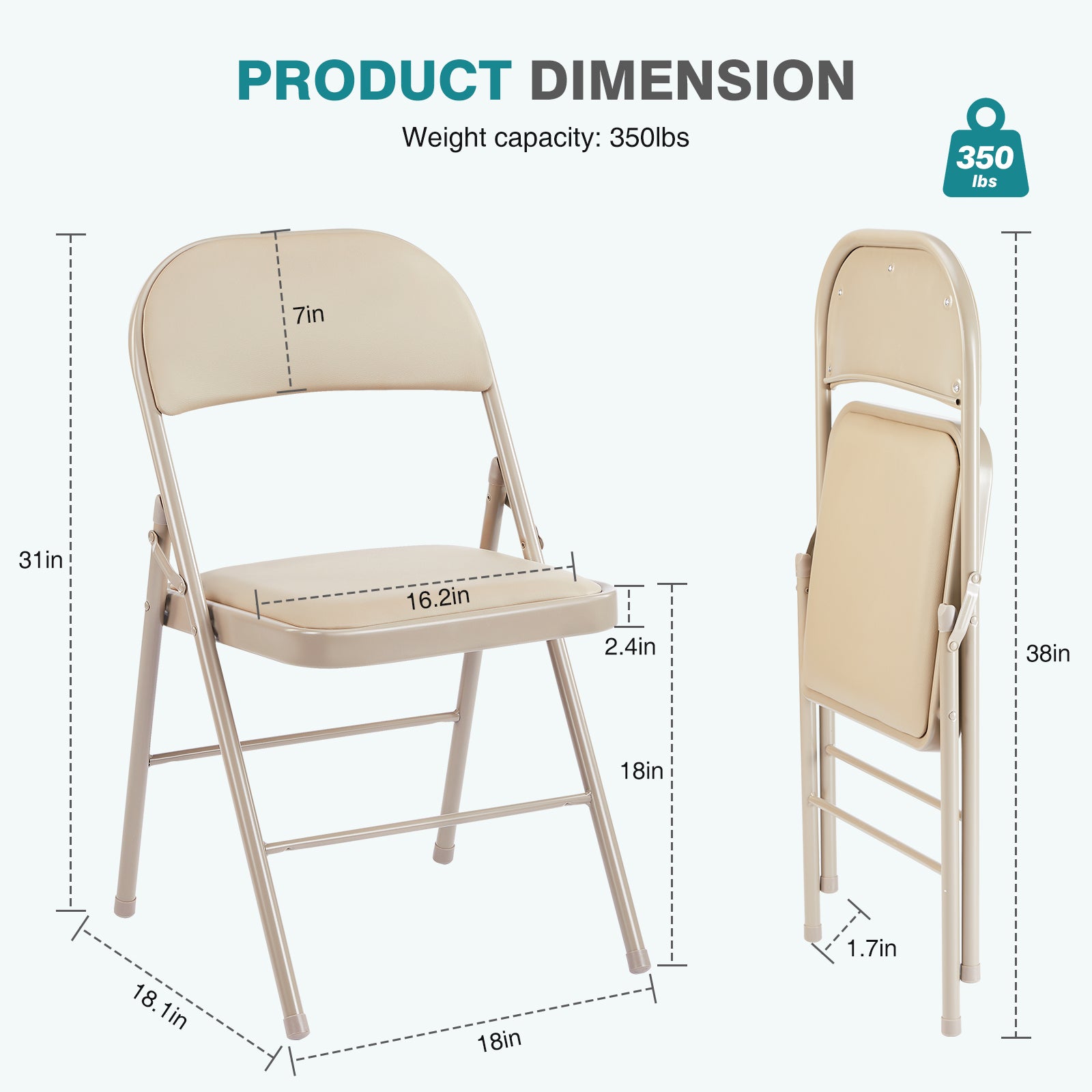 JIOABL Folding Chair , Convenient Leather Padded Folding Chairs