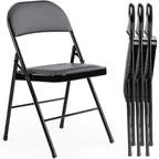 JIOABL Folding Chair , Convenient Leather Padded Folding Chairs