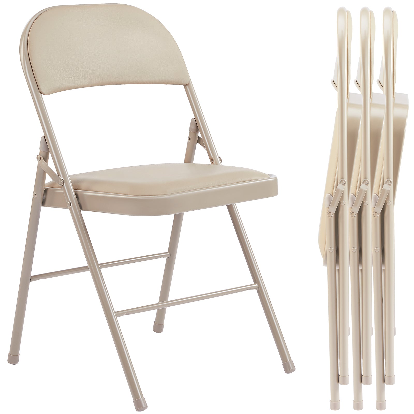 JIOABL Folding Chair , Convenient Leather Padded Folding Chairs