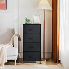 JIOABL Drawer Chest Organizer with Fabric Bins, Dresser for Bedroom, Tall Steel Frame