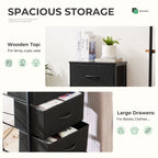JIOABL Drawer Chest Organizer with Fabric Bins, Dresser for Bedroom, Tall Steel Frame