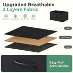 JIOABL Drawer Chest Organizer with Fabric Bins, Dresser for Bedroom, Tall Steel Frame