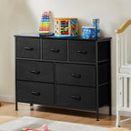 JIOABL Drawer Chest Organizer with Fabric Bins, Dresser for Bedroom, Tall Steel Frame