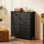 JIOABL Drawer Chest Organizer with Fabric Bins, Dresser for Bedroom, Tall Steel Frame