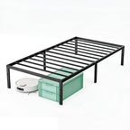 JIOABL High Metal Bed Frame, Space-Saving Design, No Box Spring Needed, Sturdy and Durable