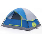 JIOABL Dome Camping Tent, Waterproof Polyester with Rainfly, Easy Setup, Ventilated Windows & Skylights, Portable Backpacking Tent