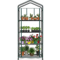 JIOABL Greenhouse with PE Cover, Portable Plant Grow House with Zipper Door & Steel Frame for Indoor Outdoor Garden