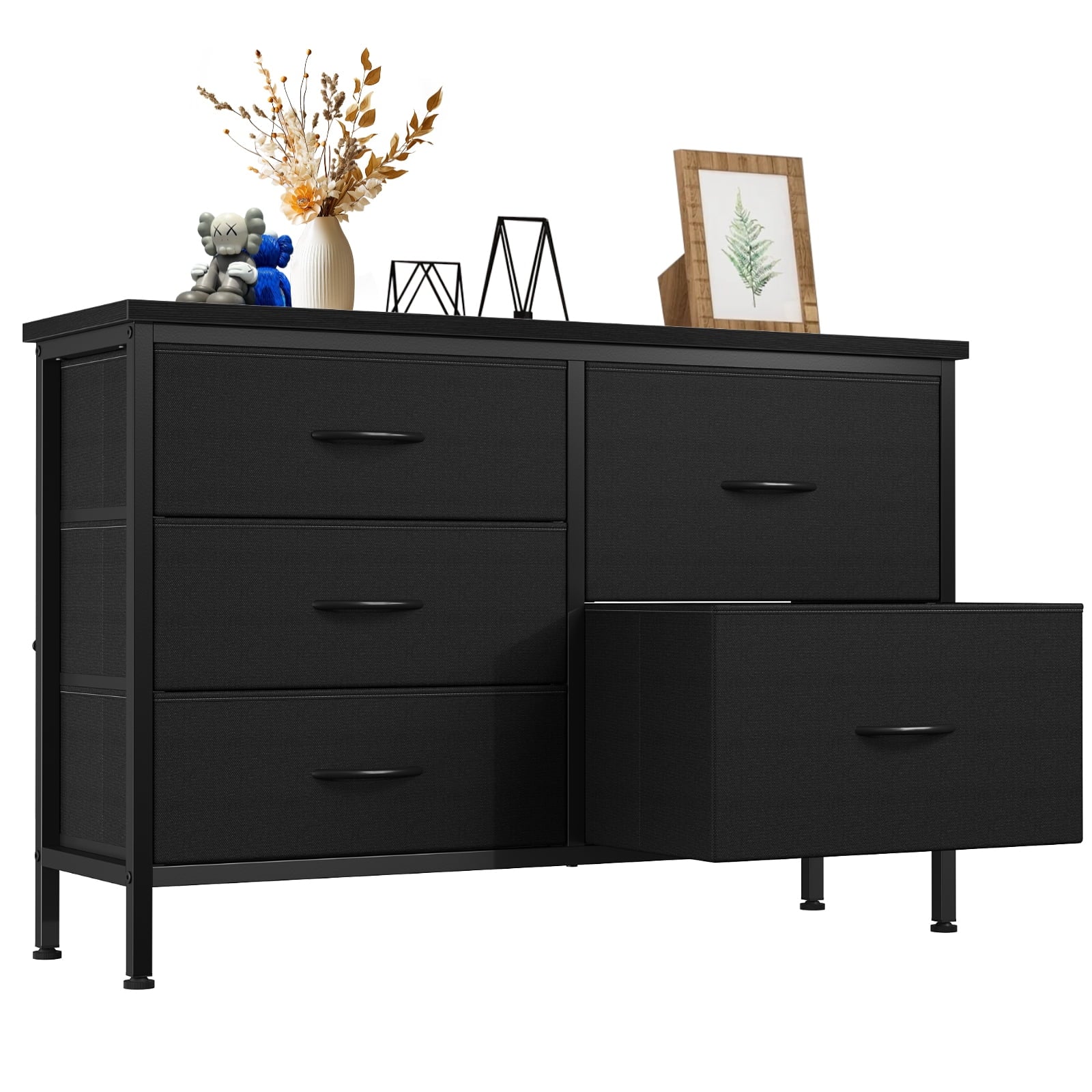 JIOABL 5-Drawer Dresser with Drawer Organizers for Bedroom, Living Room, or Closet