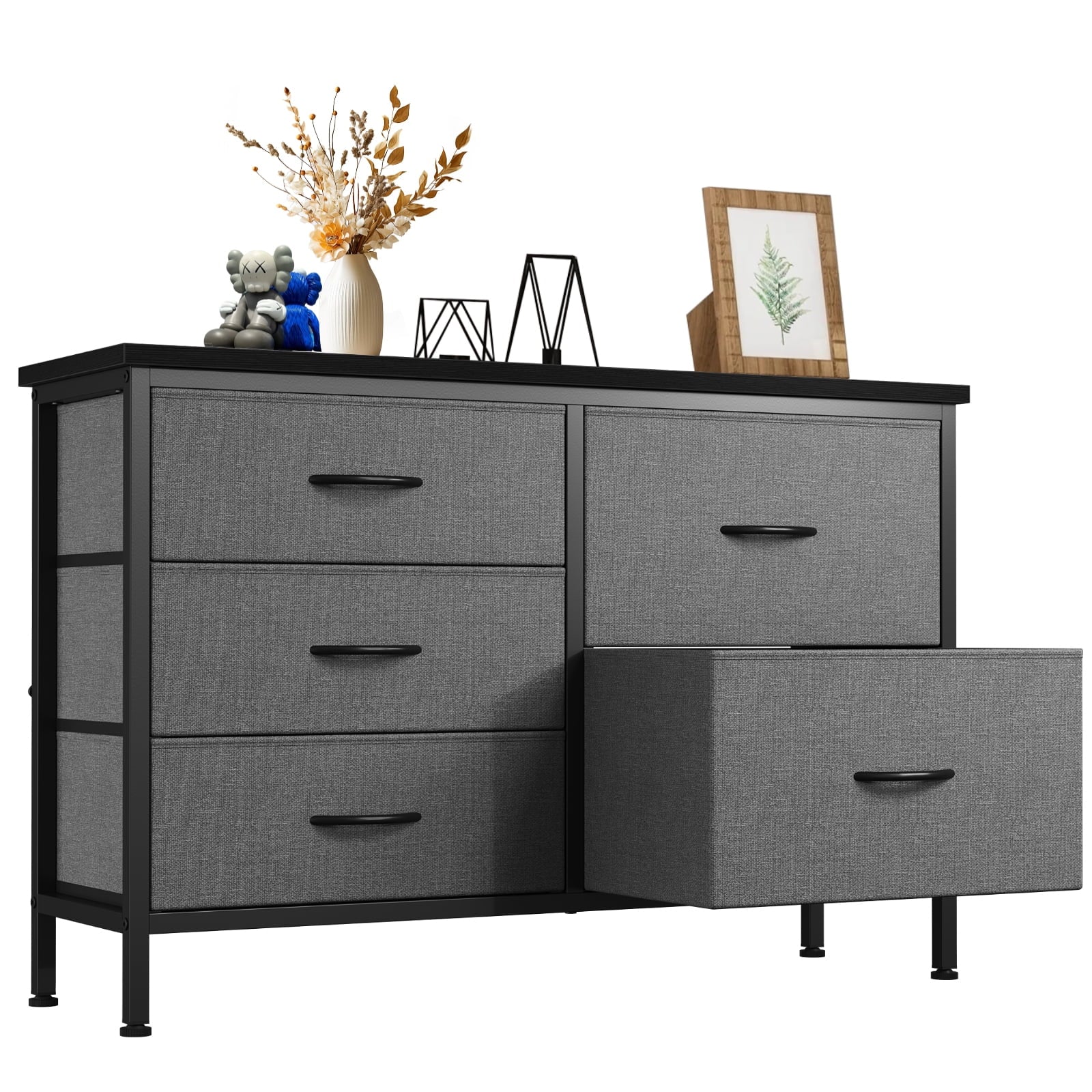 JIOABL 5-Drawer Dresser with Drawer Organizers for Bedroom, Living Room, or Closet
