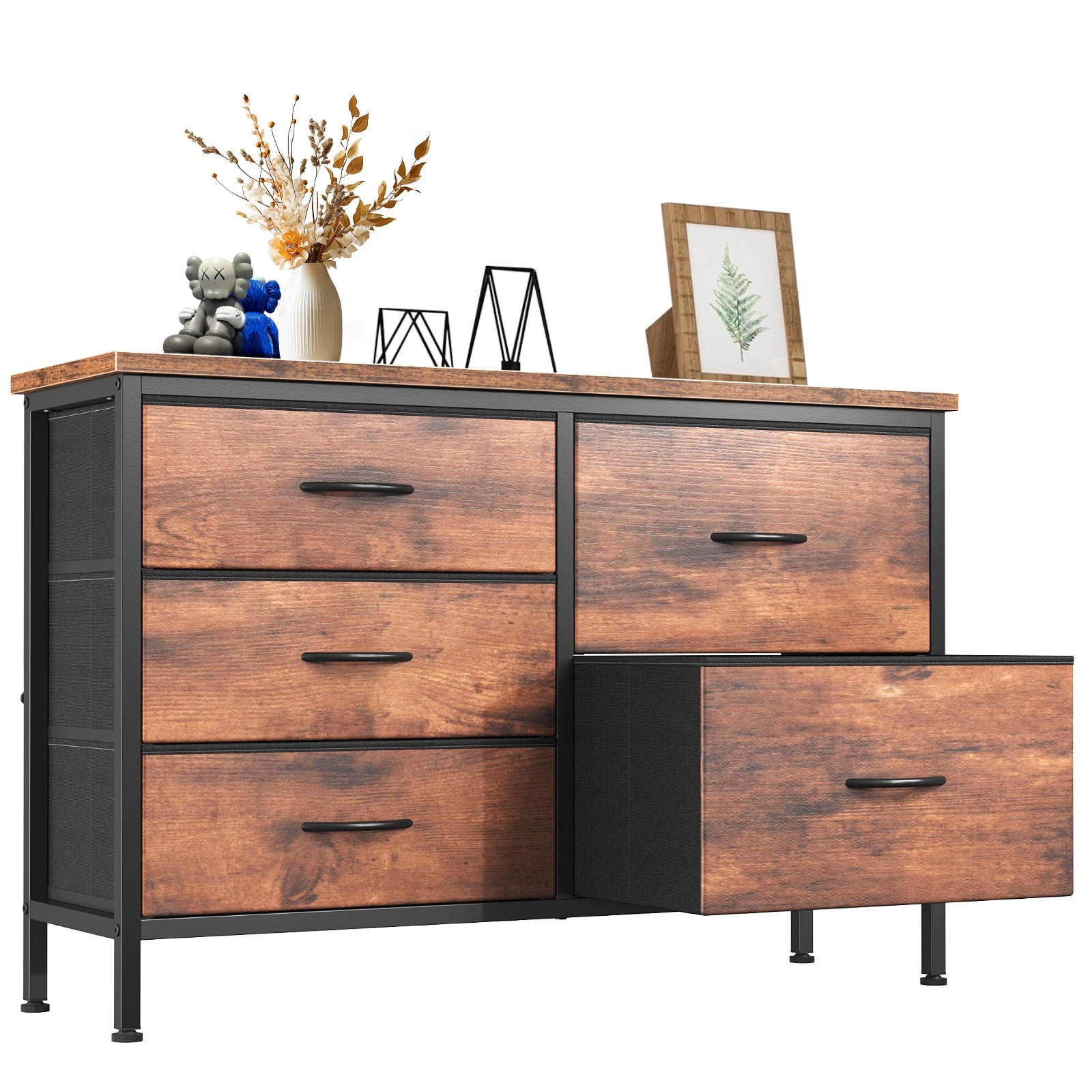 JIOABL 5-Drawer Dresser with Drawer Organizers for Bedroom, Living Room, or Closet