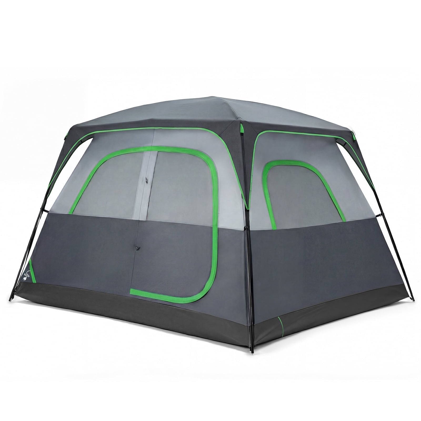 JIOABL 6 Person Camping Tent with Rainfly, Waterproof Polyester, Easy Setup, Portable with Carry Bag, Stakes & Ropes for Outdoor Camping