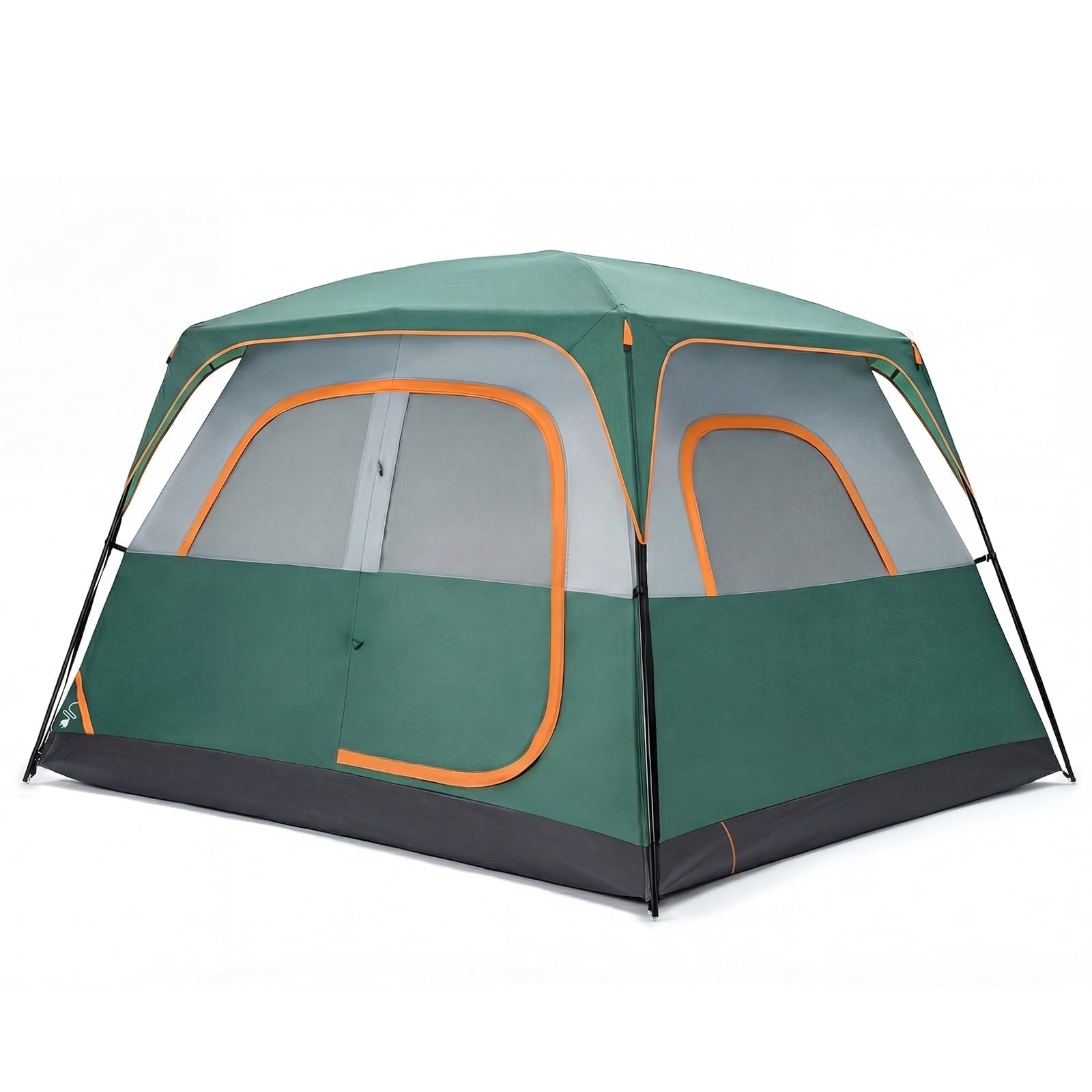 JIOABL 6 Person Camping Tent with Rainfly, Waterproof Polyester, Easy Setup, Portable with Carry Bag, Stakes & Ropes for Outdoor Camping